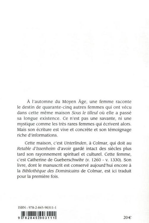 Produktbild: A l'ombre d'un tilleul : les vies des soeurs d'Unterlinden
