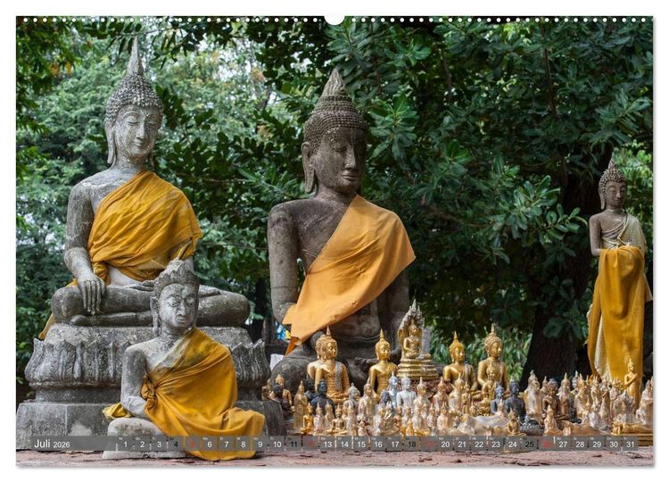 Produktbild: Buddha - Momente der inneren Einkehr (hochwertiger Premium Wandkalender 2026 DIN A2 quer), Kunstdruck in Hochglanz