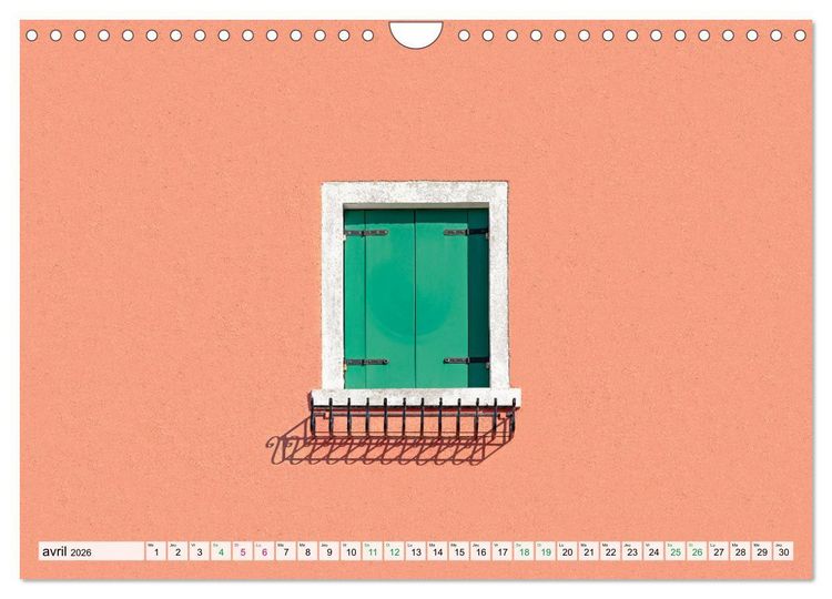Produktbild: Burano et Minimalisme (Calendrier mural 2026 DIN A4 vertical), CALVENDO calendrier mensuel