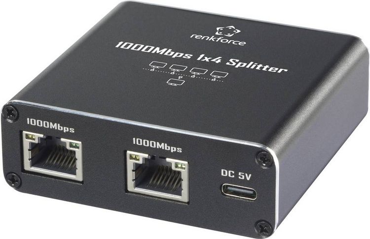 Produktbild: Renkforce RF-6739680 RF-GES-400 Netzwerk Switch RJ45 5 Port 1 GBit/s USB-Stromversorgung