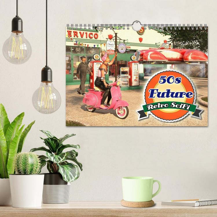 Produktbild: 50s Future - Retro SciFi (Wandkalender 2026 DIN A4 quer), CALVENDO Monatskalender
