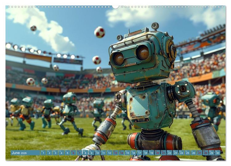 Produktbild: Robots Are Just People Too (Wall Calendar 2026 DIN A2 landscape), CALVENDO 12 Month Wall Calendar
