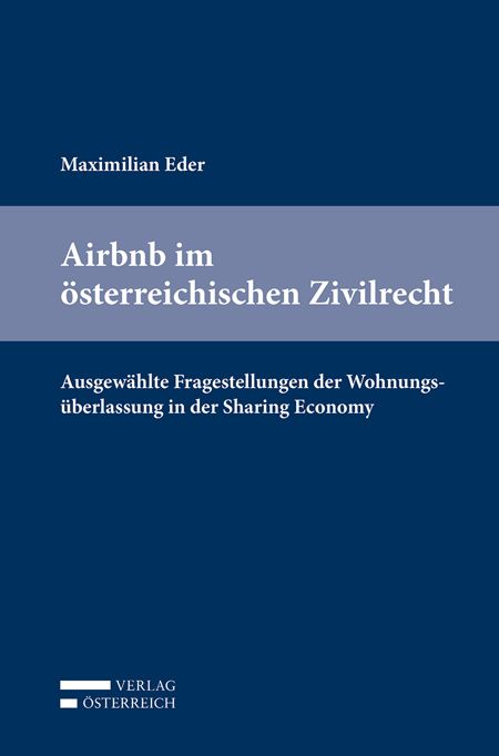 Produktbild: Airbnb im &ouml;sterreichischen Zivilrecht