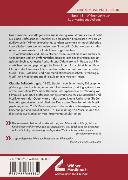 Produktbild: Grundlagen der Wirkung von Filmmusik