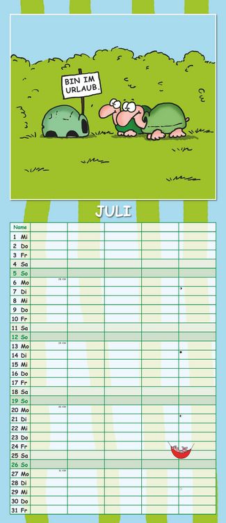 Produktbild: Lach mal wieder... 2026 Familienplaner - Familienkalender - Wandkalender - 19,5x45