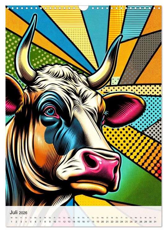 Produktbild: Pop Art - In der &Auml;ra der K&uuml;nstlichen Intelligenz (Wandkalender 2026 DIN A3 hoch), CALVENDO Monatskalender
