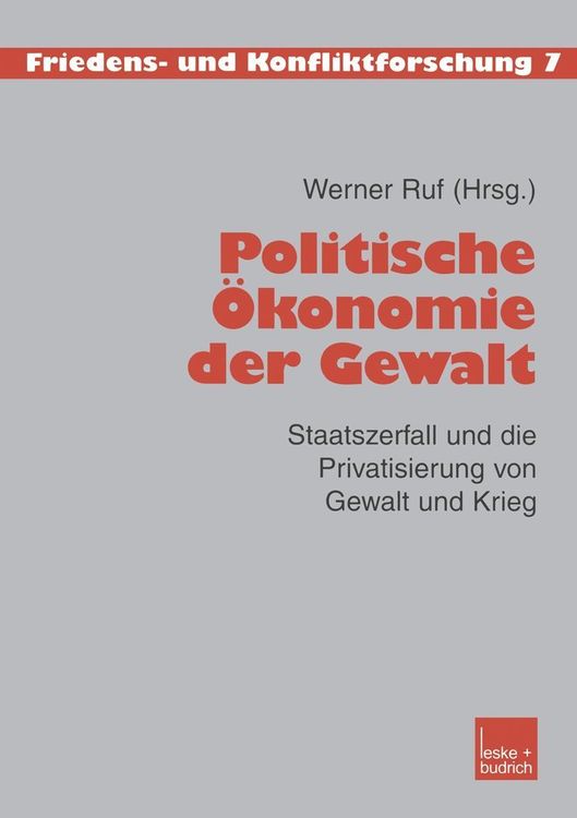 Produktbild: Politische &Ouml;konomie der Gewalt
