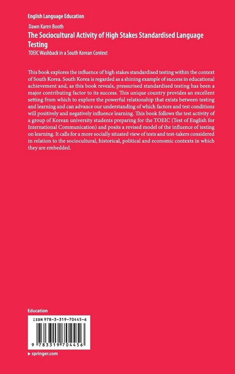 Produktbild: The Sociocultural Activity of High Stakes Standardised Language Testing
