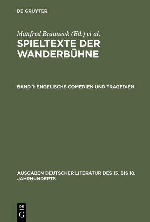 Produktbild: Engelische Comedien und Tragedien