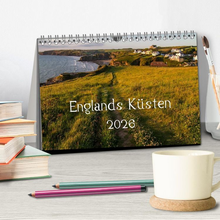 Produktbild: Englands K&uuml;sten 2026 (Tischkalender 2026 DIN A5 quer), CALVENDO Monatskalender
