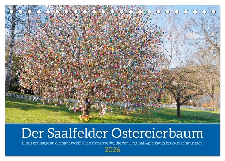 Produktbild: Der Saalfelder Ostereierbaum (Tischkalender 2026 DIN A5 quer), CALVENDO Monatskalender