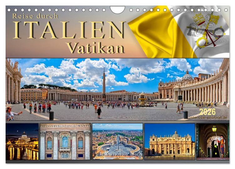Produktbild: Reise durch Italien Vatikan (Wandkalender 2026 DIN A4 quer), CALVENDO Monatskalender