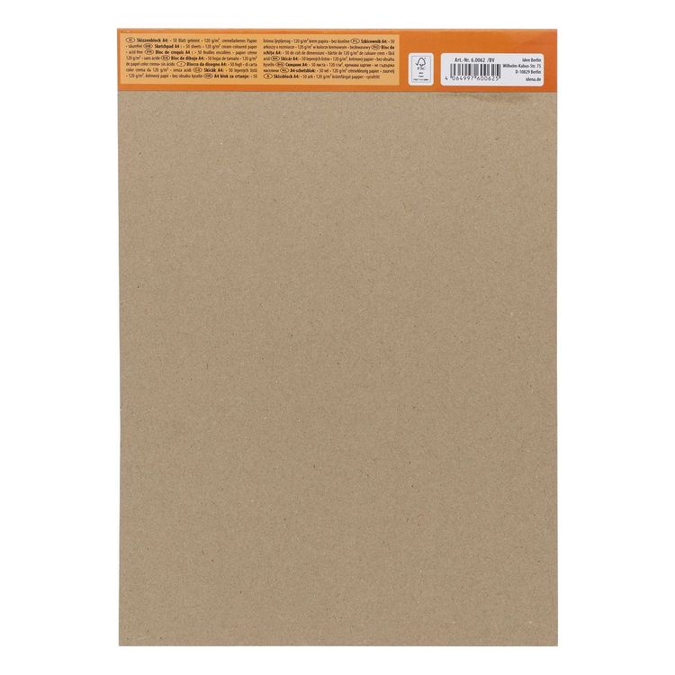 Produktbild: Idena Skizzenblock 120g/m&sup2; DIN A4 50 Blatt