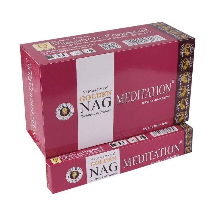 Produktbild: R&auml;ucherst&auml;bchen Vijayshree "Golden Nag Meditation" 15gr.