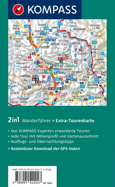 Produktbild: KOMPASS Wanderf&uuml;hrer Nationalpark Kalkalpen - Pyhrn-Priel, Enns- und Steyrtal, 56 Touren mit Extra-Tourenkarte