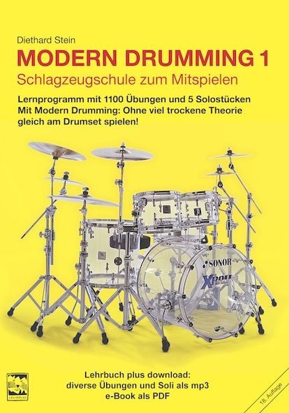 Produktbild: Modern Drumming 1. Schlagzeugschule mit mp3 download zum Mitspielen