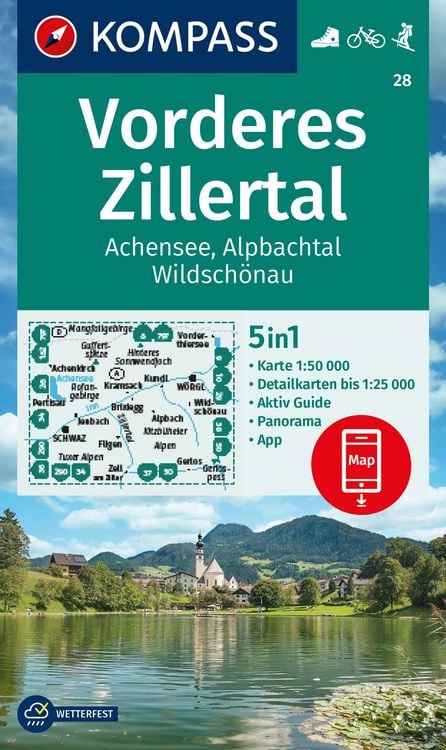 Bild vom Artikel KOMPASS Wanderkarte 28 Vorderes Zillertal 1:50.000 vom Autor 