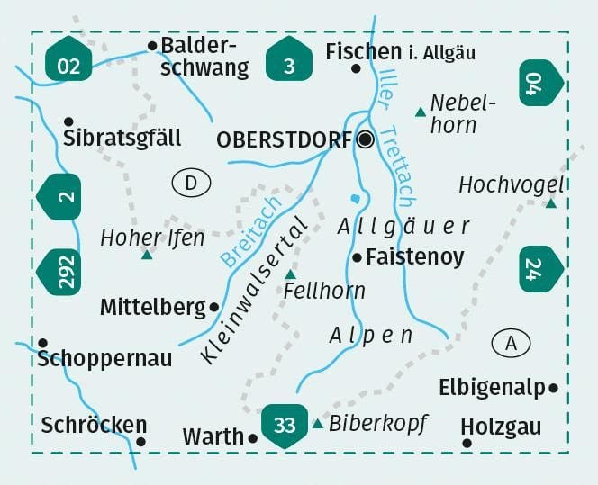 Produktbild: KOMPASS Wanderkarte 03 Oberstdorf, Kleinwalsertal 1:25.000