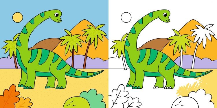 Produktbild: Mein kunterbuntes Dinosaurier-Malbuch - Mini-Künstler