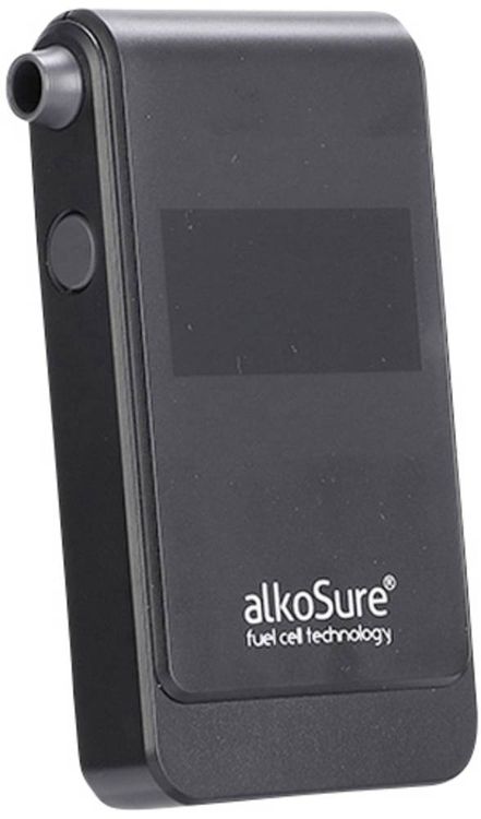 Produktbild: alkoSure Alkoholtester Schwarz (matt) 0.00 bis 4.00 &permil; inkl. Display, Verschiedene Einheiten anzeigbar