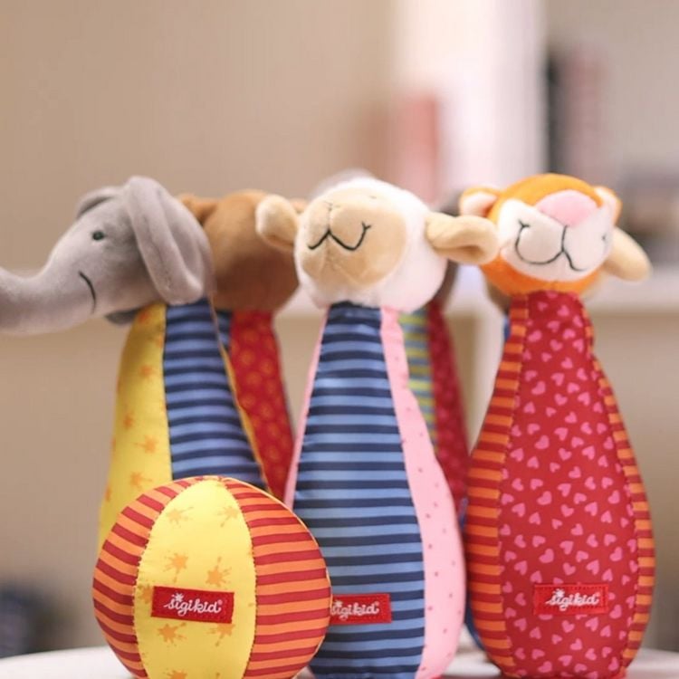 Produktbild: sigikid 49520 - Baby Bowling Kinderbunt, Kegelspiel, 6er Set