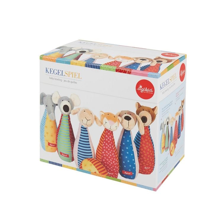 Produktbild: sigikid 49520 - Baby Bowling Kinderbunt, Kegelspiel, 6er Set