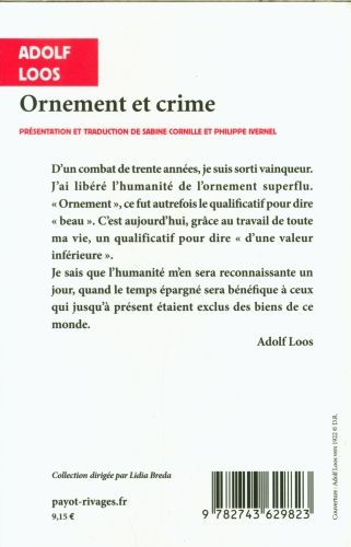 Produktbild: Ornement et crime : et autres textes