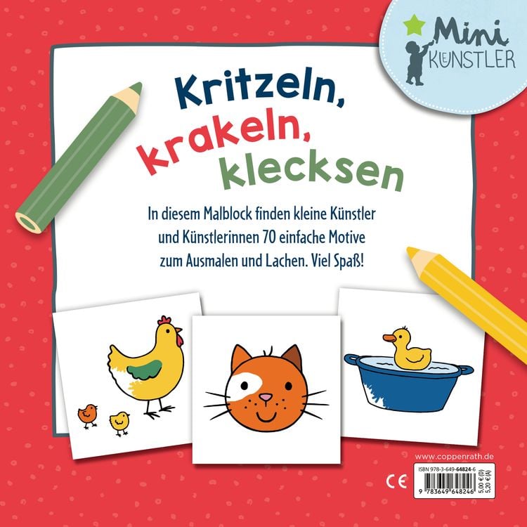 Produktbild: Mein allererster Ausmalspaß: Bauernhof-Motive (Mini-Künstl.)