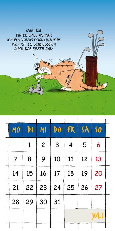 Produktbild: Uli Stein Tierisch kleiner Kalender 2025 f&uuml;r die Wand oder unterwegs