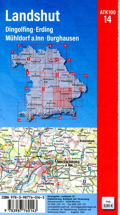Produktbild: ATK100-14 Landshut (Amtliche Topographische Karte 1:100000)