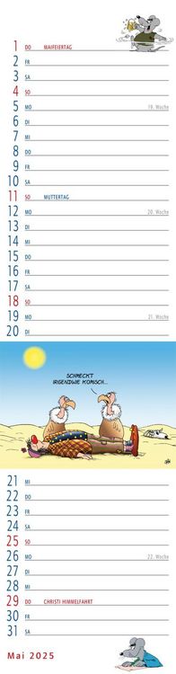 Uli Stein Wochenkalender 2025: Taschenkalender Mit Spiralbindung Und Gummiband: Idealer Planer Für Unterwegs (Uli Stein Kalender 2025) : Stein, Uli