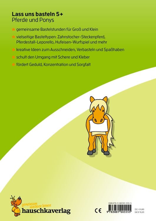 Produktbild: Lass uns basteln &ndash; Bastelbuch ab 5 Jahre &ndash; Pferde und Ponys