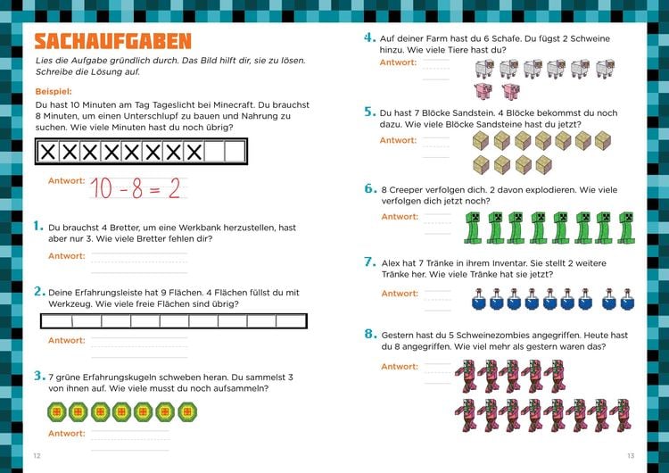 Mathe für Minecrafter - Plus und Minus