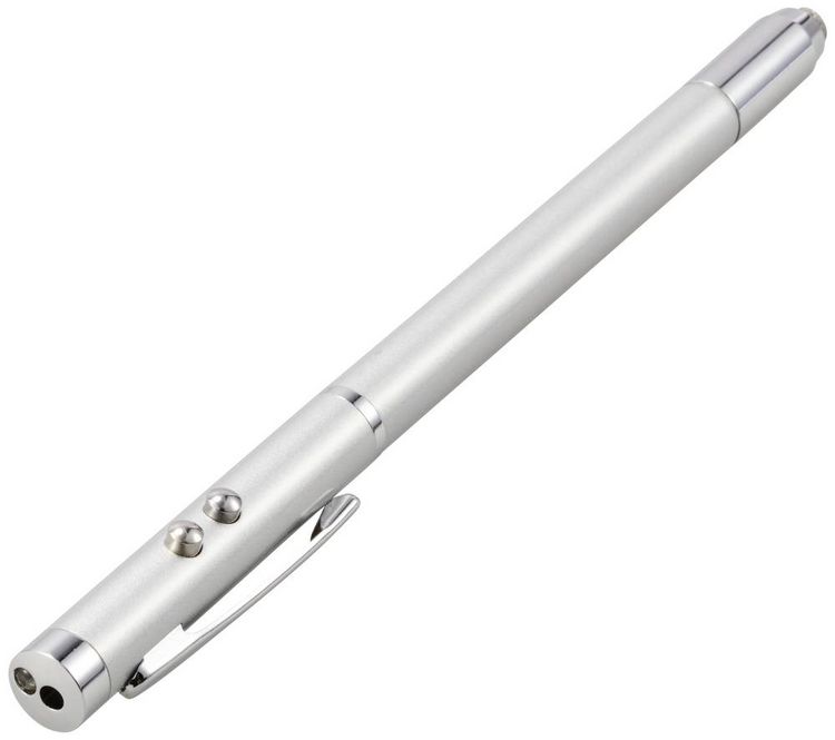 Produktbild: Renkforce Laserpointer, Eingabestift, Kugelschreiber, LED-Taschenlampe, Zeigestab Laserfarbe: Rot