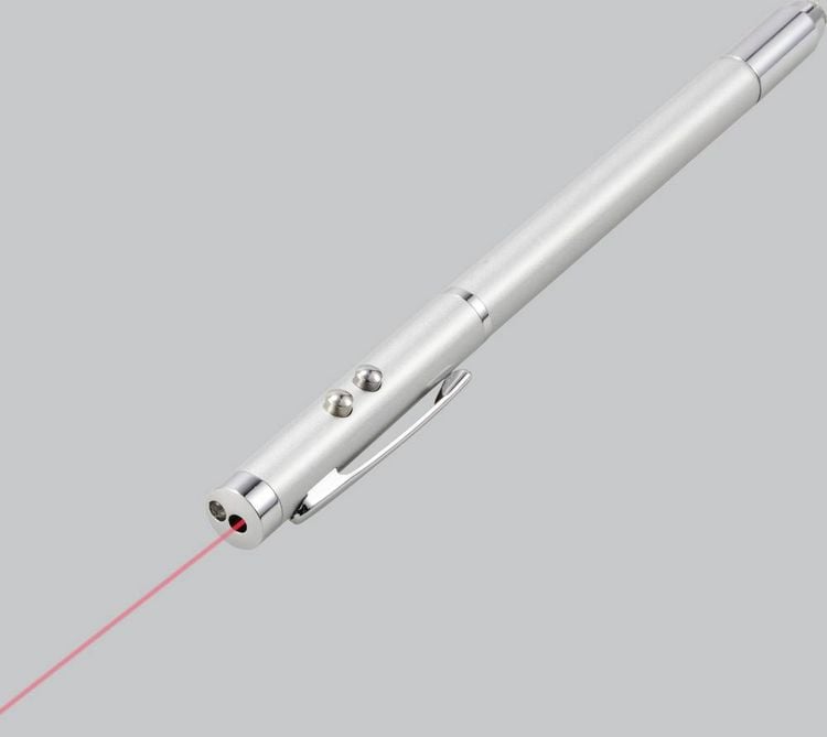 Produktbild: Renkforce Laserpointer, Eingabestift, Kugelschreiber, LED-Taschenlampe, Zeigestab Laserfarbe: Rot