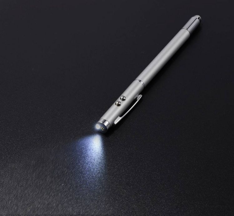 Produktbild: Renkforce Laserpointer, Eingabestift, Kugelschreiber, LED-Taschenlampe, Zeigestab Laserfarbe: Rot