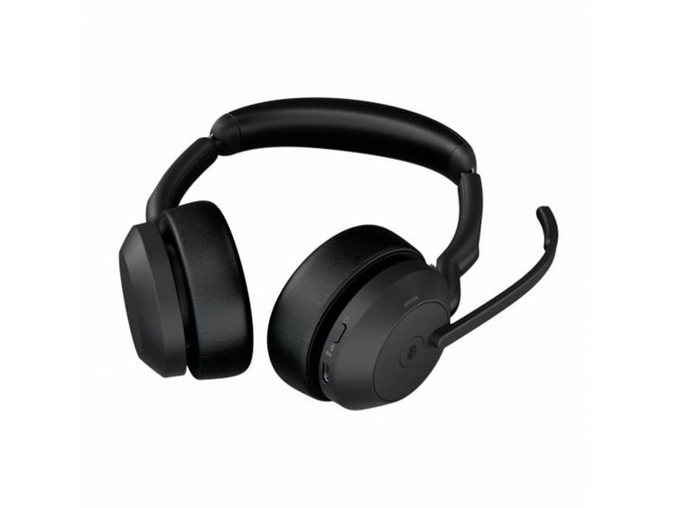 Produktbild: Jabra Evolve2 55 MS Stereo On Ear Headset Bluetooth&reg; Stereo Schwarz Noise Cancelling, Mikrofon-Rauschunterdr&uuml;ckung Headset