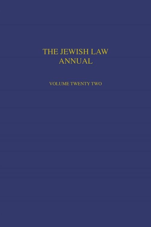 Produktbild: The Jewish Law Annual Volume 22