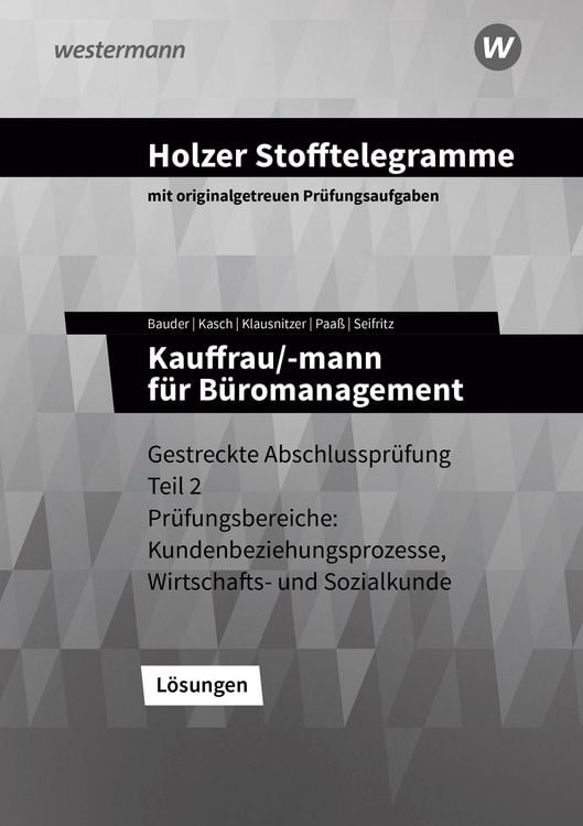 Produktbild: Holzer Stofft. Kauf. Büromanagem. LÖS BW