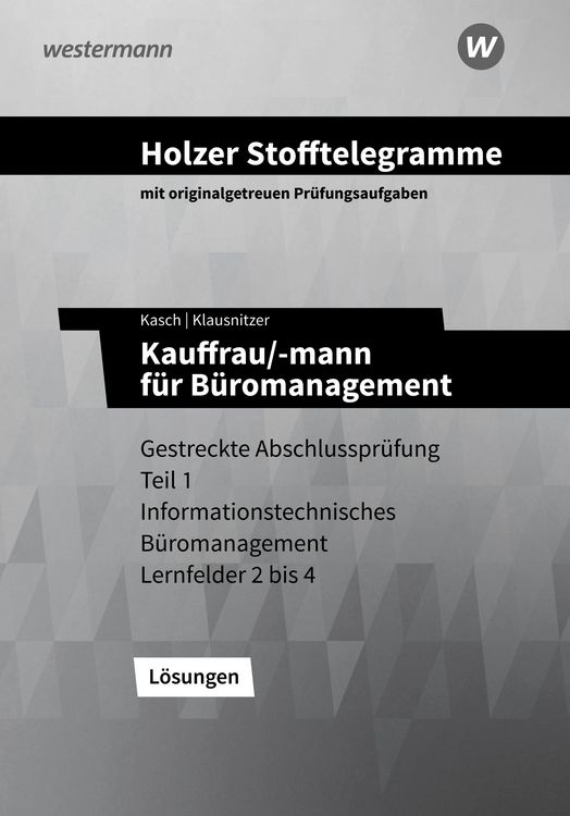 Produktbild: Holzer Stofftelegr. Büromanagement 1 Lös. BW