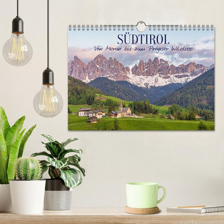Produktbild: S&uuml;dtirol - Von Meran bis zum Pragser Wildsee (Wandkalender 2026 DIN A4 quer), CALVENDO Monatskalender