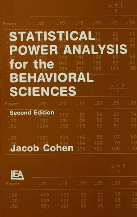 Produktbild: Statistical Power Analysis for the Behavioral Sciences