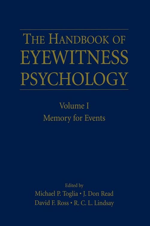 Produktbild: The Handbook of Eyewitness Psychology: Volume I