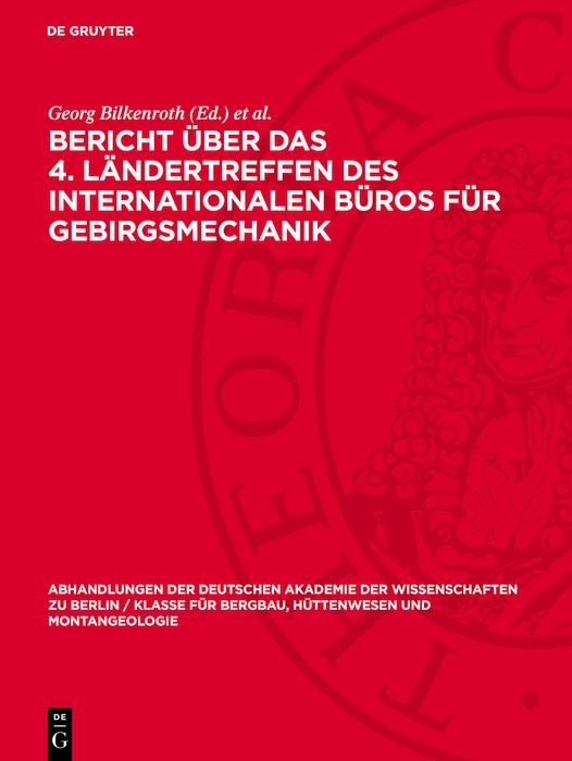 Produktbild: Bericht &uuml;ber das 4. L&auml;ndertreffen des Internationalen B&uuml;ros f&uuml;r Gebirgsmechanik