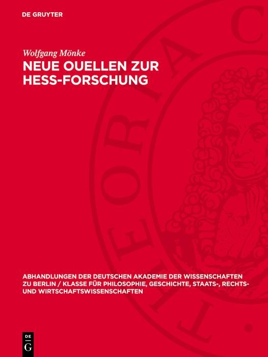 Produktbild: Neue Ouellen zur Hess-Forschung