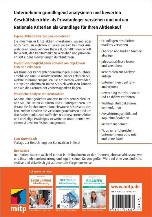 Produktbild: Aktienanalyse und Unternehmensbewertung - Schnelleinstieg