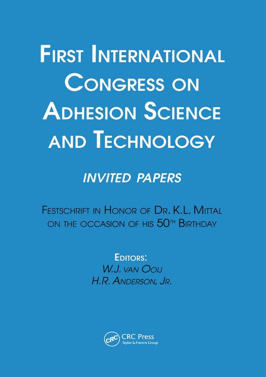 Produktbild: First International Congress on Adhesion Science and Technology---invited papers