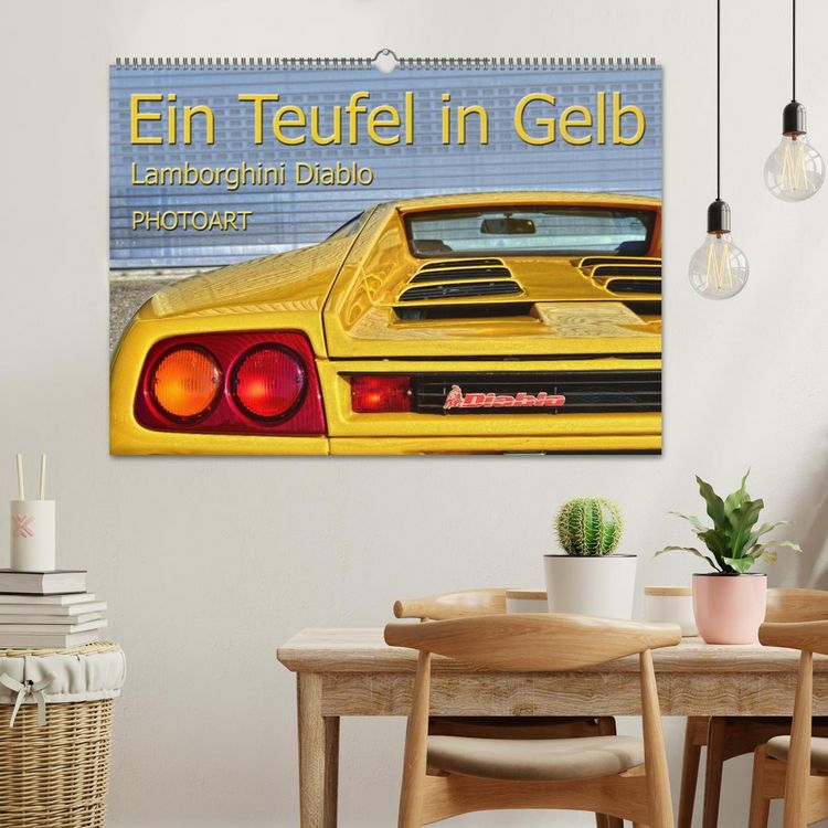 Produktbild: Ein Teufel in Gelb Lamborghini Diablo PHOTOART (Wandkalender 2025 DIN A2 quer), CALVENDO Monatskalender