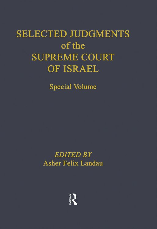 Produktbild: Selected Judgments of the Supreme Court of Israel