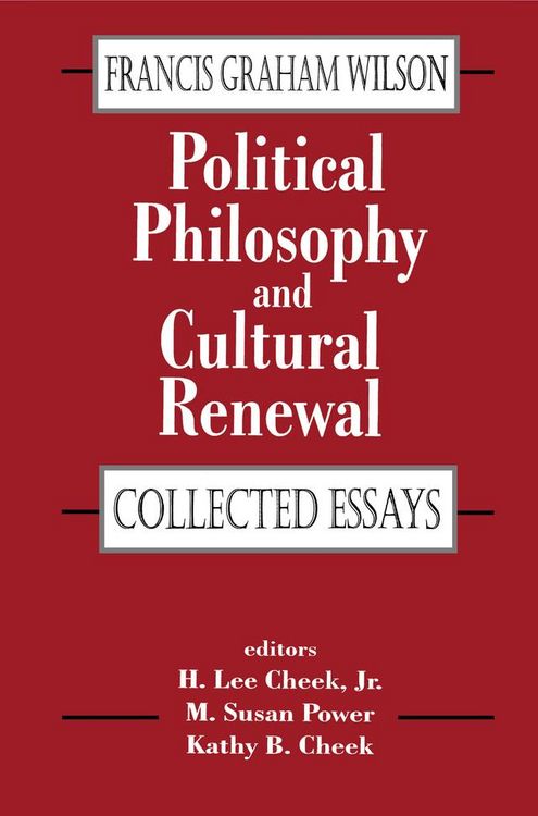 Produktbild: Political Philosophy and Cultural Renewal